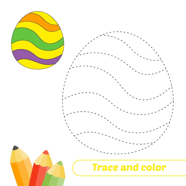아이 부활절 달걀 벡터에 대한 추적 및 색상