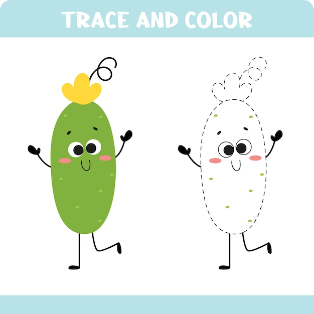 Trace and color cucumber