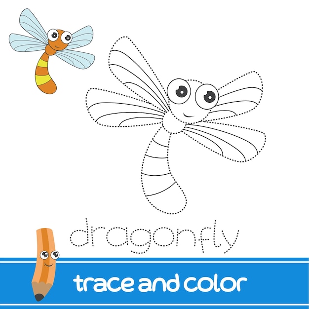 trace and color dragonfly