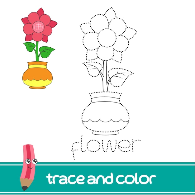 Trace and color flower 2