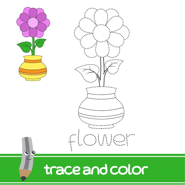 Trace and color flower