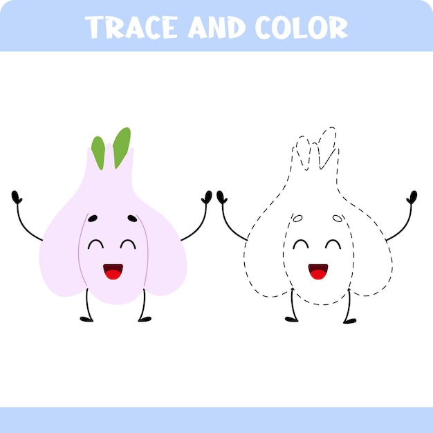 Trace and color garlic