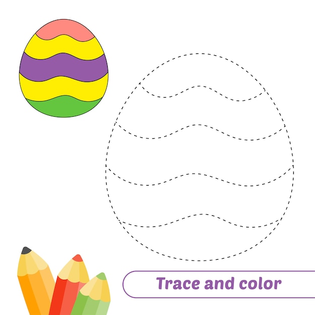 아이 부활절 달걀 벡터에 대한 추적 및 색상