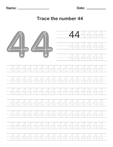 premium-vector-trace-the-number-44