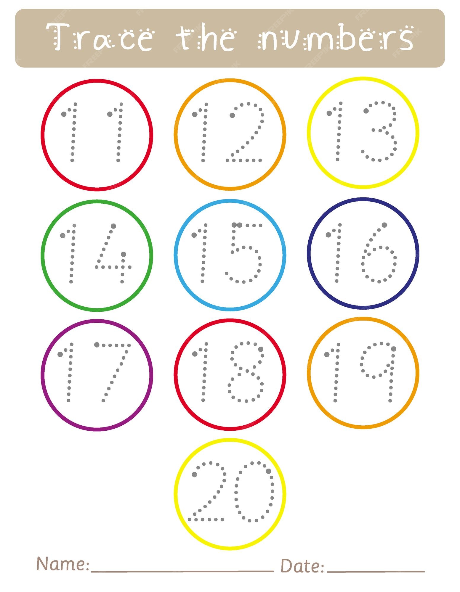 premium-vector-trace-the-numbers-11-to-20-worksheets-for-kids-tracing-practice-preschool