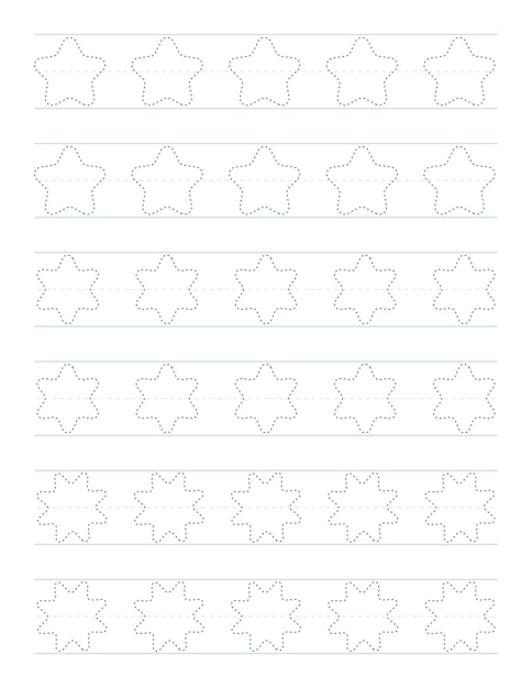 Trace shapes worksheet for kids