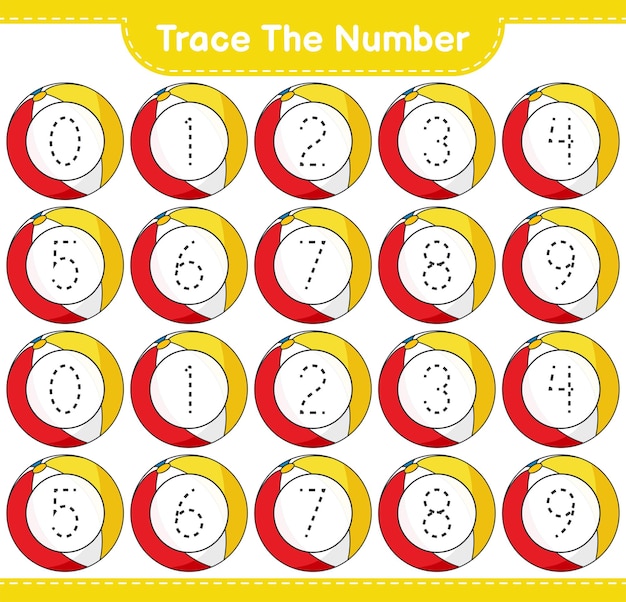 Отслеживание числа отслеживание числа с помощью развивающей детской игры «пляжный мяч»