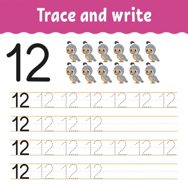 Trace and write. 