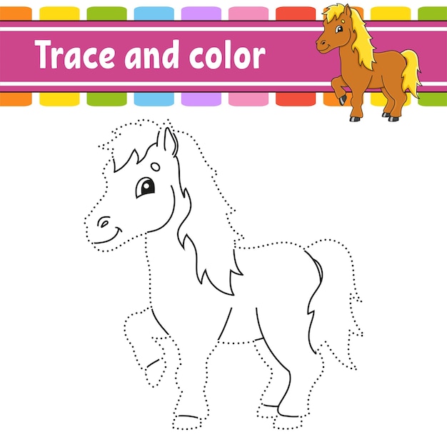 Traceer en kleur kleurplaat voor kinderen