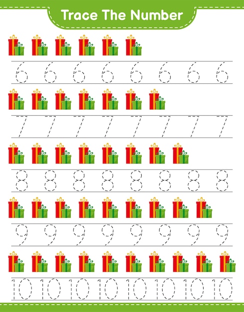 Traceringsnummer met geschenkdozen