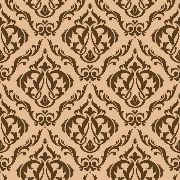 Tracery bruin naadloos patroon