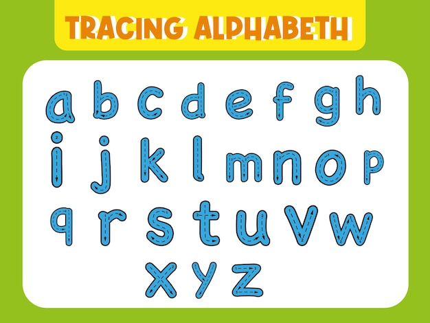 TRACING alphabeth for worksheet preschool