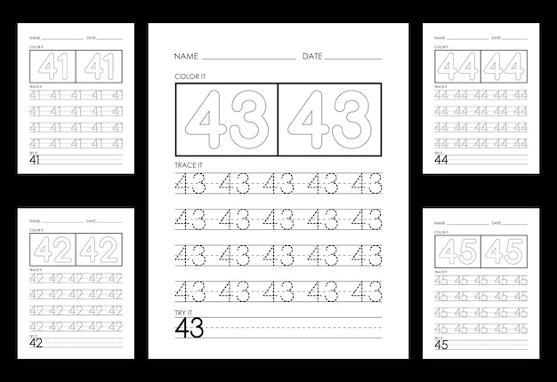 tracing and coloring numbers worksheets learn numbers