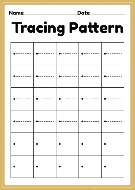 Tracing pattern sleeping lines worksheet for kindergarten preschool and Montessori school kids