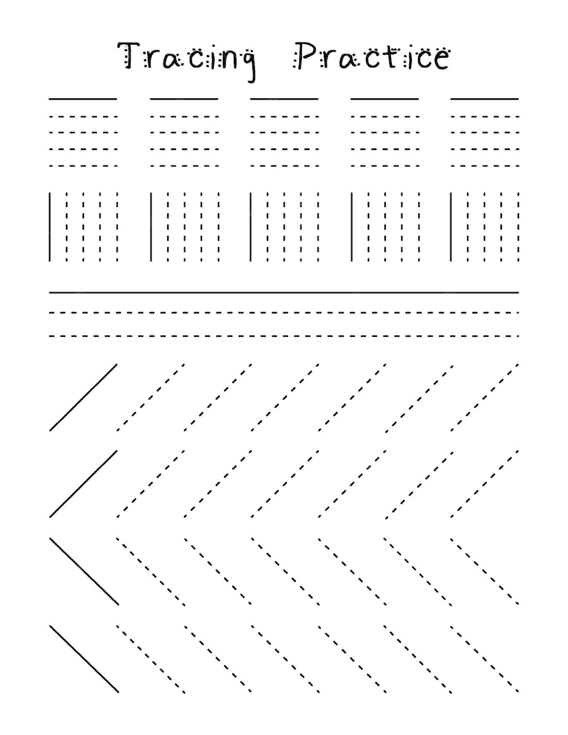 Premium Vector Tracing practice worksheet for preschool kids