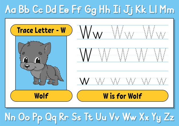 Tracing worksheet for kids