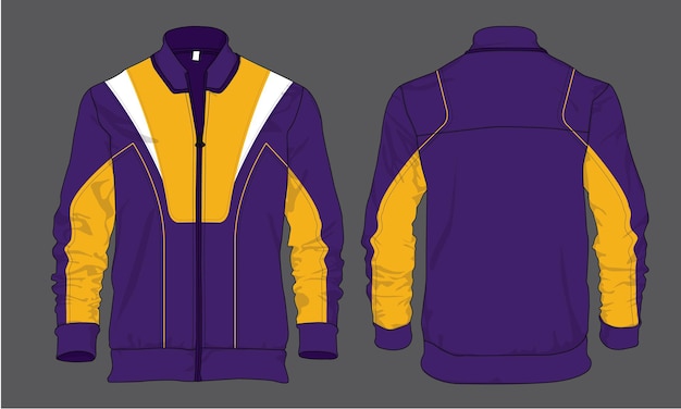 Вектор макета шаблона спортивной куртки университета