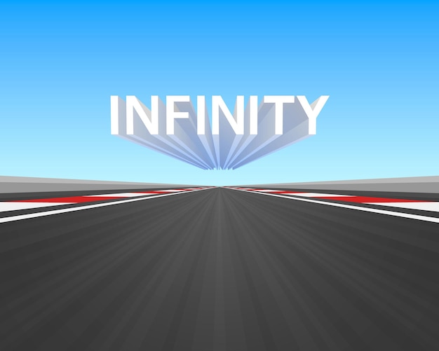Track road to infinity, road vector highway , vector illustration, speedway background.