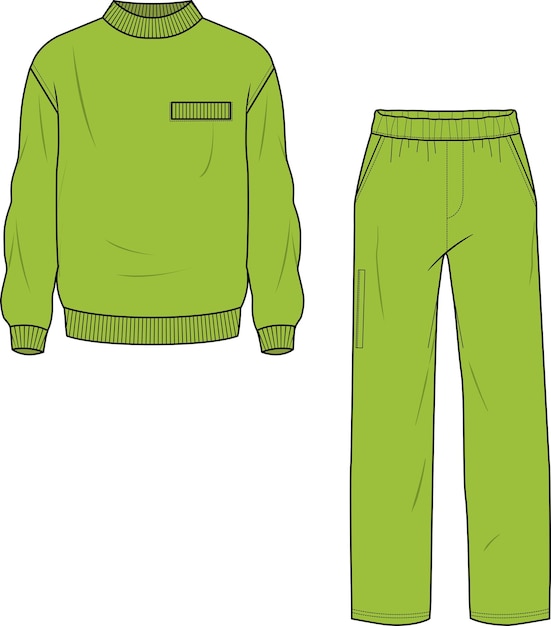 TRACK SUIT SWEAT TOP AND BOTTOM SET VECTOR