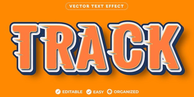 Track text effectfully editable font text effect