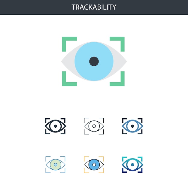 Trackability concept all styles simple icon shape. Simple flat illustration. Trackability concept symbol line design from Augmented reality set. Can be used for web UI/UX