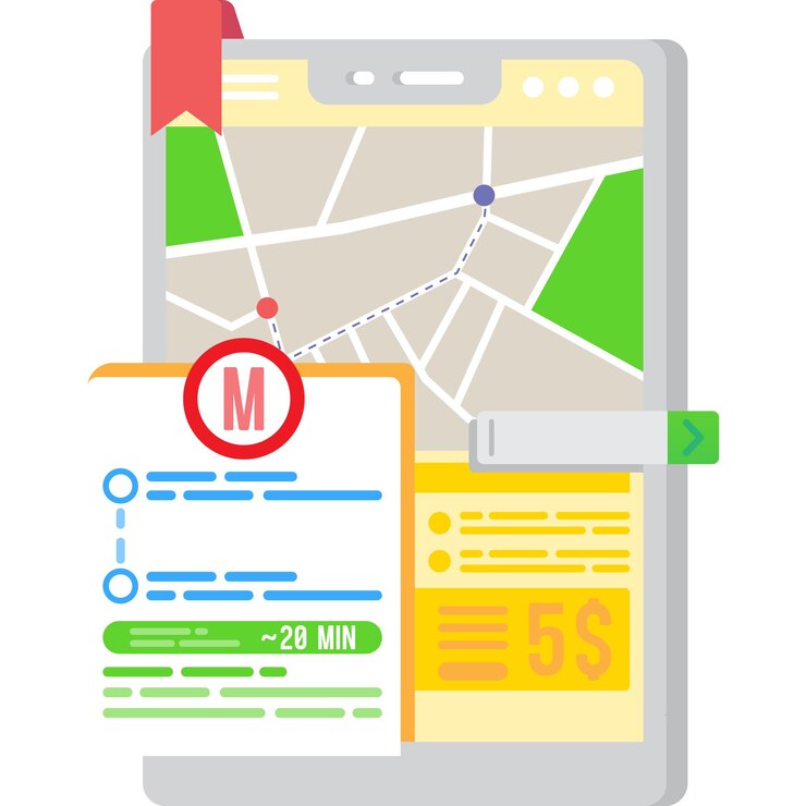Vector tracker mobile app icon track underground option