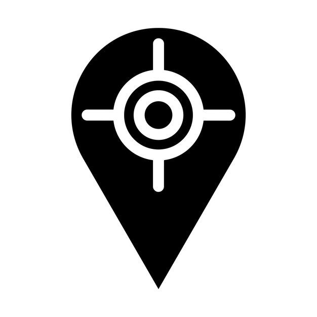 Tracking system set Gps navigation vector symbol in a balck filled and outlined style Loacation tracker targert focus sign