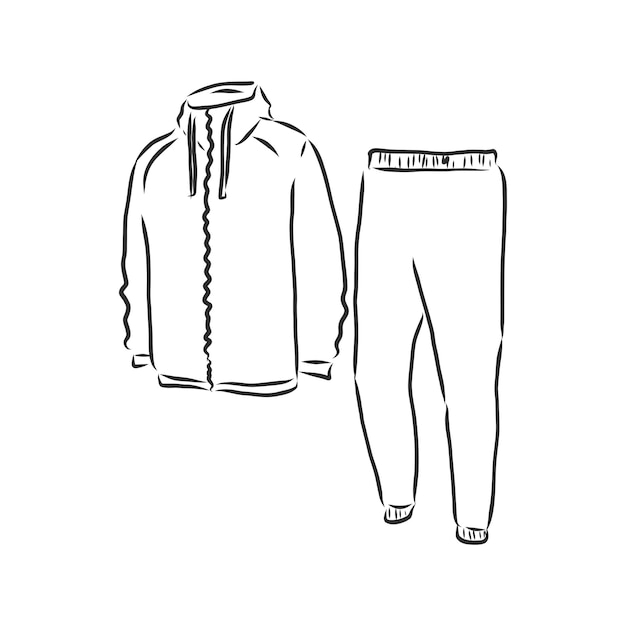 Vector tracksuit vector sport fashion garment man, tracksuit, vector sketch illustration