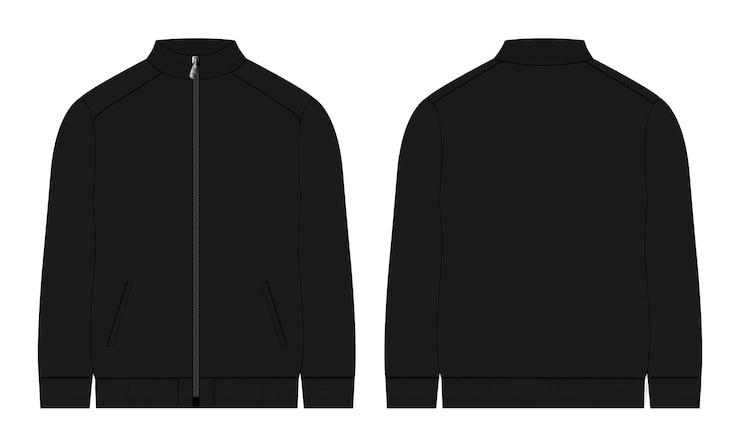 Premium Vector | Tracksuits jacket sweatshirt technical fashion flat ...