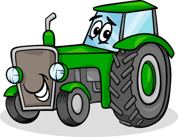 tractor character cartoon illustration