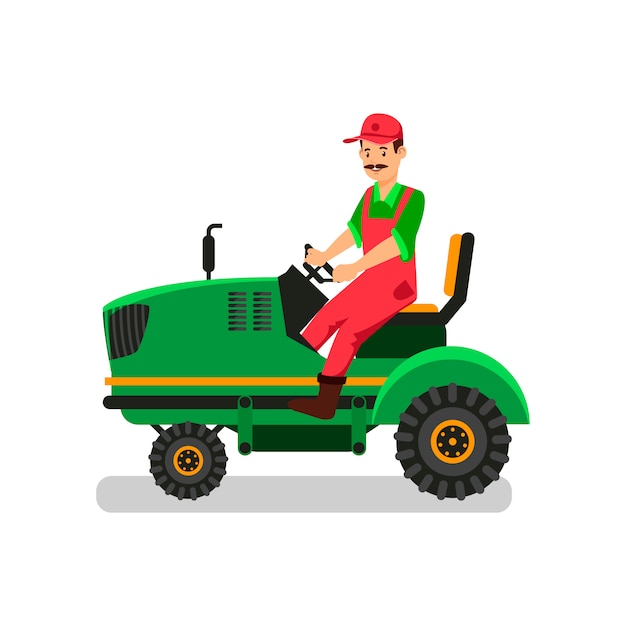 トラクタードライバーのキャラクター。農業機械