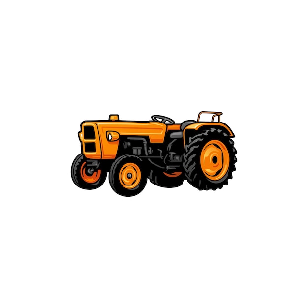 Tractor farm equipment illustration vector