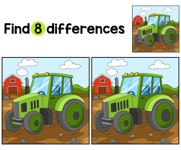 Tractor Farm Find The Differences