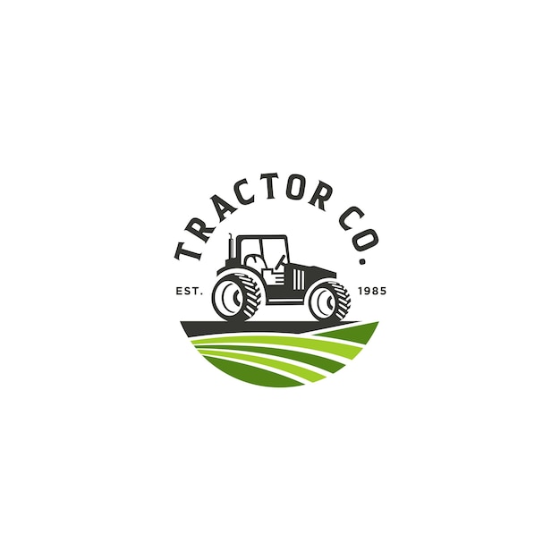 Azienda agricola del trattore logo template stock vector