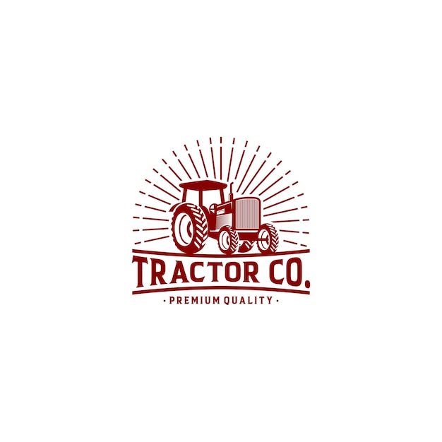Azienda agricola del trattore logo template stock vector
