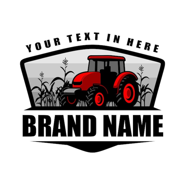 Vector tractor farm logo