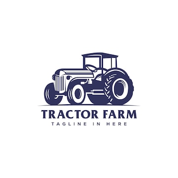 Premium Vector | Tractor farm logo