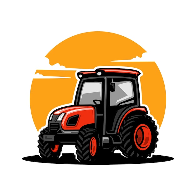 tractor illustration vector image