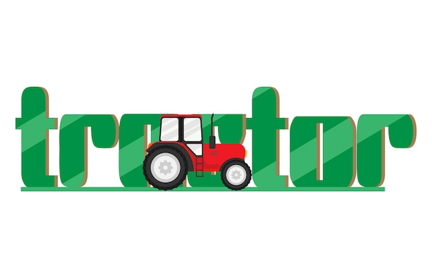 Tractor op logo voor boerderij