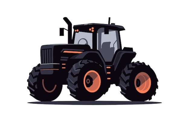 Tractor plat illustratie vector tractor plat vector ontwerp moderne boerderij tractor kleurrijke tractor