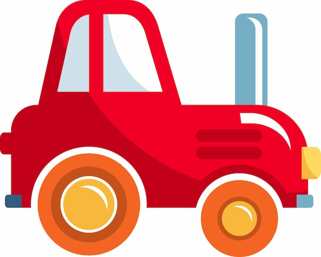 Vector tractor toy icon