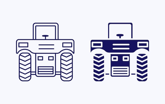 Tractor vehicle vector illustration icon