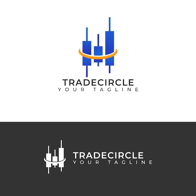 Trade circle logo vector illustration