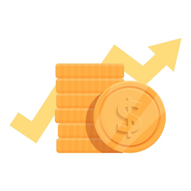 Trade coin market icon cartoon vector money school people study