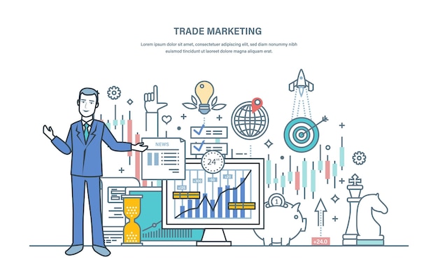 Trade marketing investimenti e-commerce del mercato dei capitali del mercato azionario finanziario