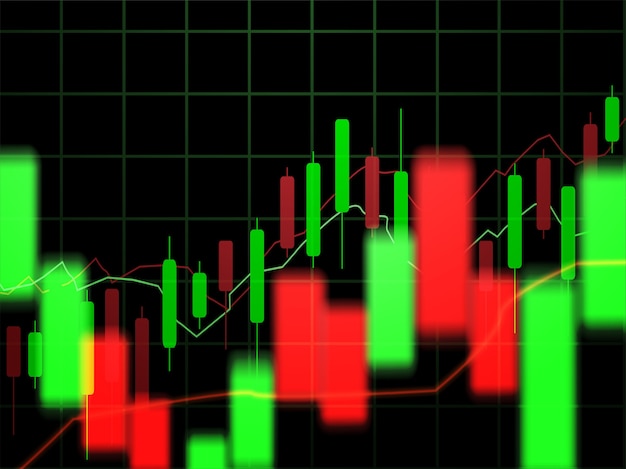 Vector trade stock market. candle stick graph chart .