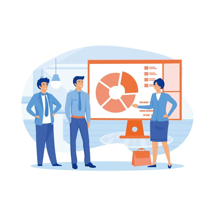 Vector trade union online service or platform employees care idea flat vector modern illustration