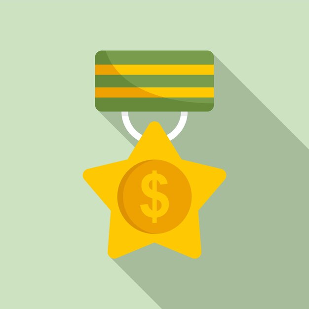 Vector trade war medal icon flat illustration of trade war medal vector icon for web design