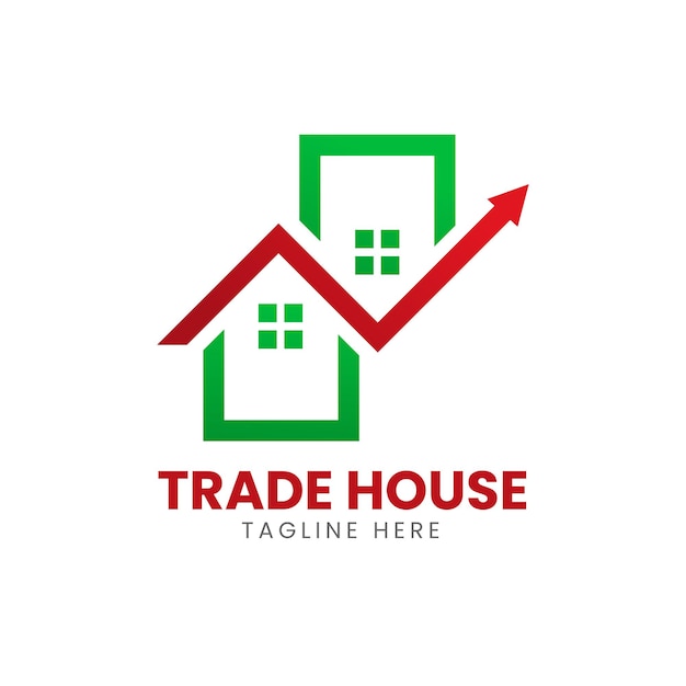 Trade with house logo design