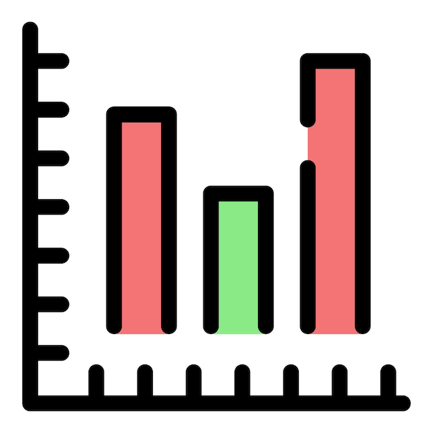 Vettore icona del grafico del grafico del commerciante profilo dell'icona del vettore del grafico del grafico del commerciante colore piatto isolato